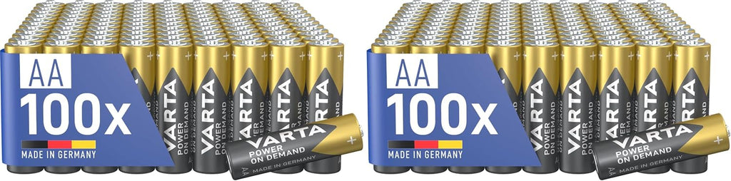 Varta Batterien AAA 100 Stück Power on Demand Alkaline 1,5 V Vorratspack