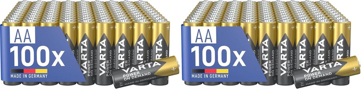 Varta Batterien AAA 100 Stück Power on Demand Alkaline 1,5 V Vorratspack