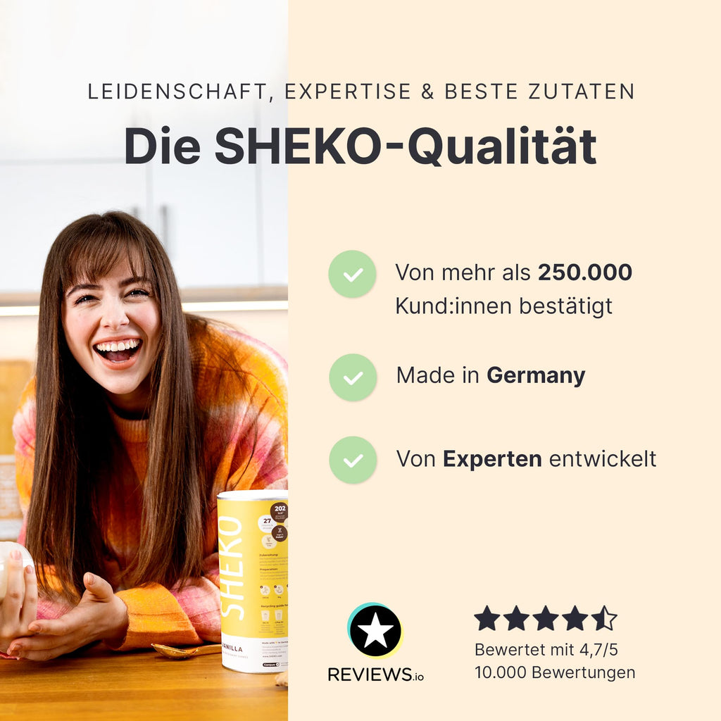 SHEKO Balance Shake Erdbeere – Mahlzeitersatz & Abnehmshake – 378 g
