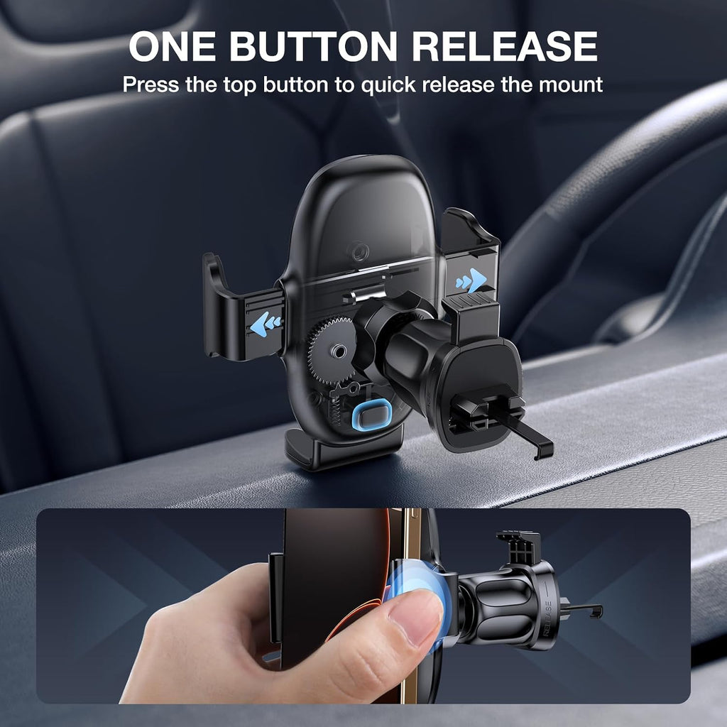 Miracase [2026 Upgraded Handyhalterung Auto Handy Halterung,Universal Car Phone Holder[Stärkste Saugnapf & Lüftungshaken] 360° Drehbar kfz autohalterung Lautsprecher für iPhone Samsung Galaxy Google