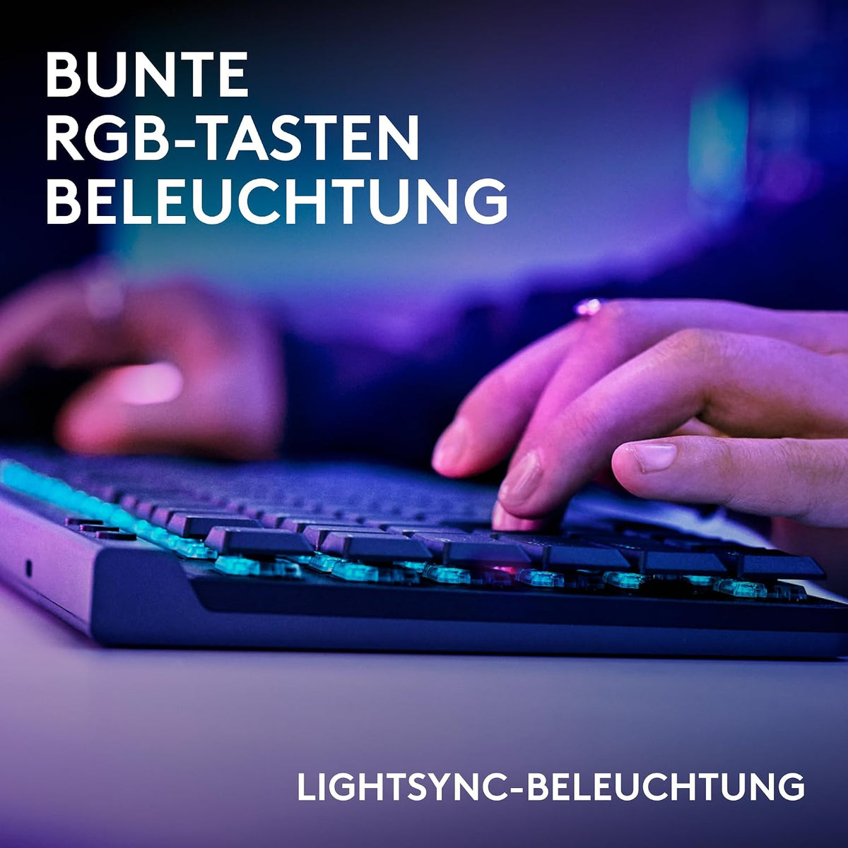 Logitech G G515 LIGHTSPEED TKL kabellose flache Gaming-Tastatur (Schwarz)