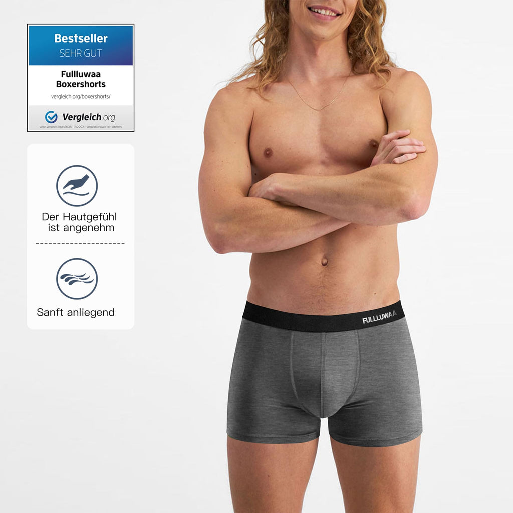 Fullluwaa Boxershorts Herren 10er Pack Baumwolle Ohne Kratzenden Zettel