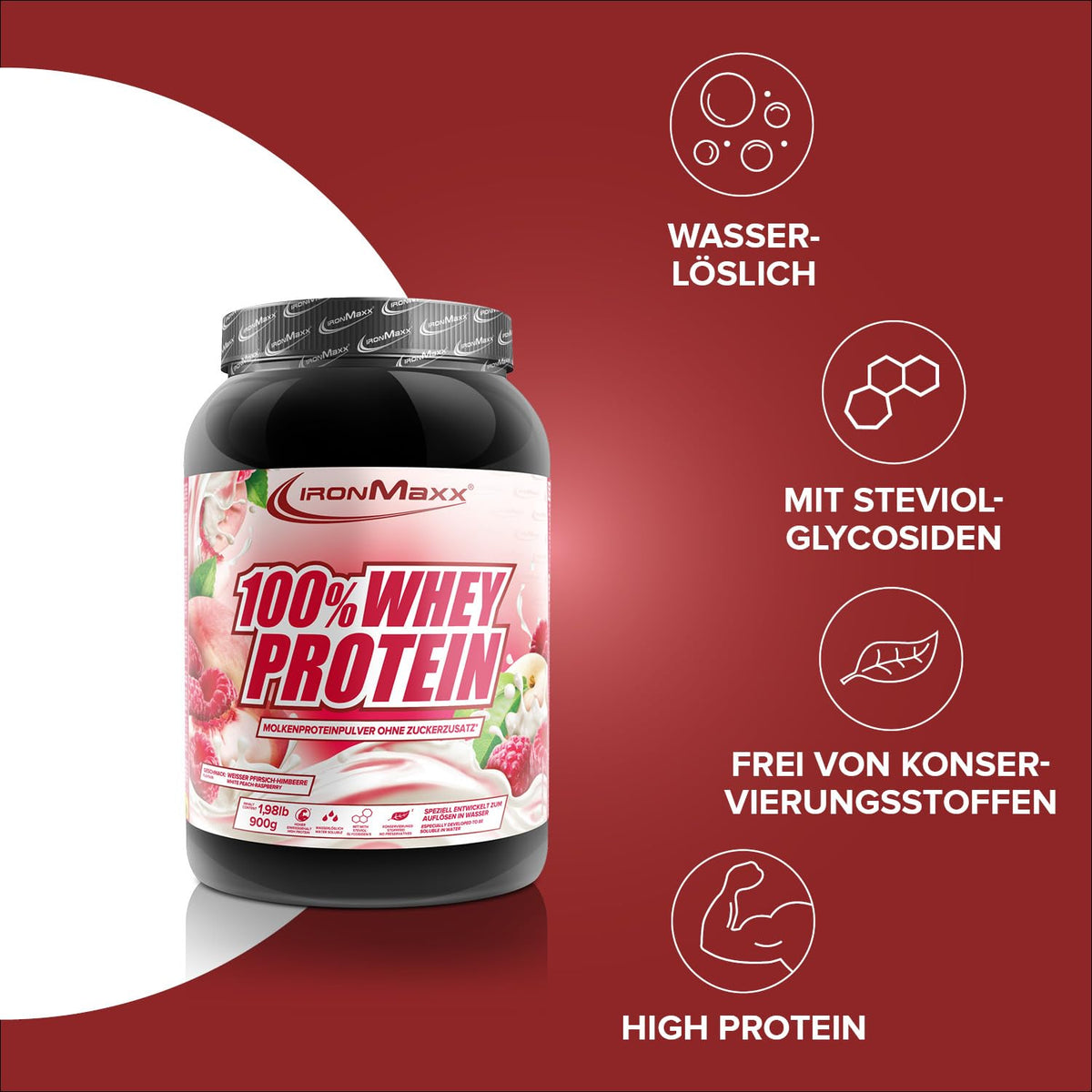 IronMaxx 100% Whey Protein Pulver - French Vanilla 500g Beutel | zuckerreduziertes, wasserlösliches Eiweißpulver aus Molkenprotein | viele verschiedene Geschmacksrichtungen