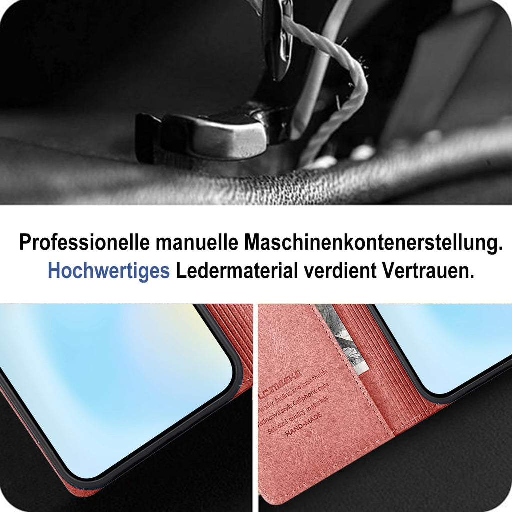 Giyer Handyhülle für Samsung Galaxy S24 5G Hülle mit Schutzfolie, Schutzhülle Galaxy S24 5G PU Leder Wallet Flip Case Standfunktion Kartenfach Klapphülle für Samsung S24 Ultra Full Cover (Grün)