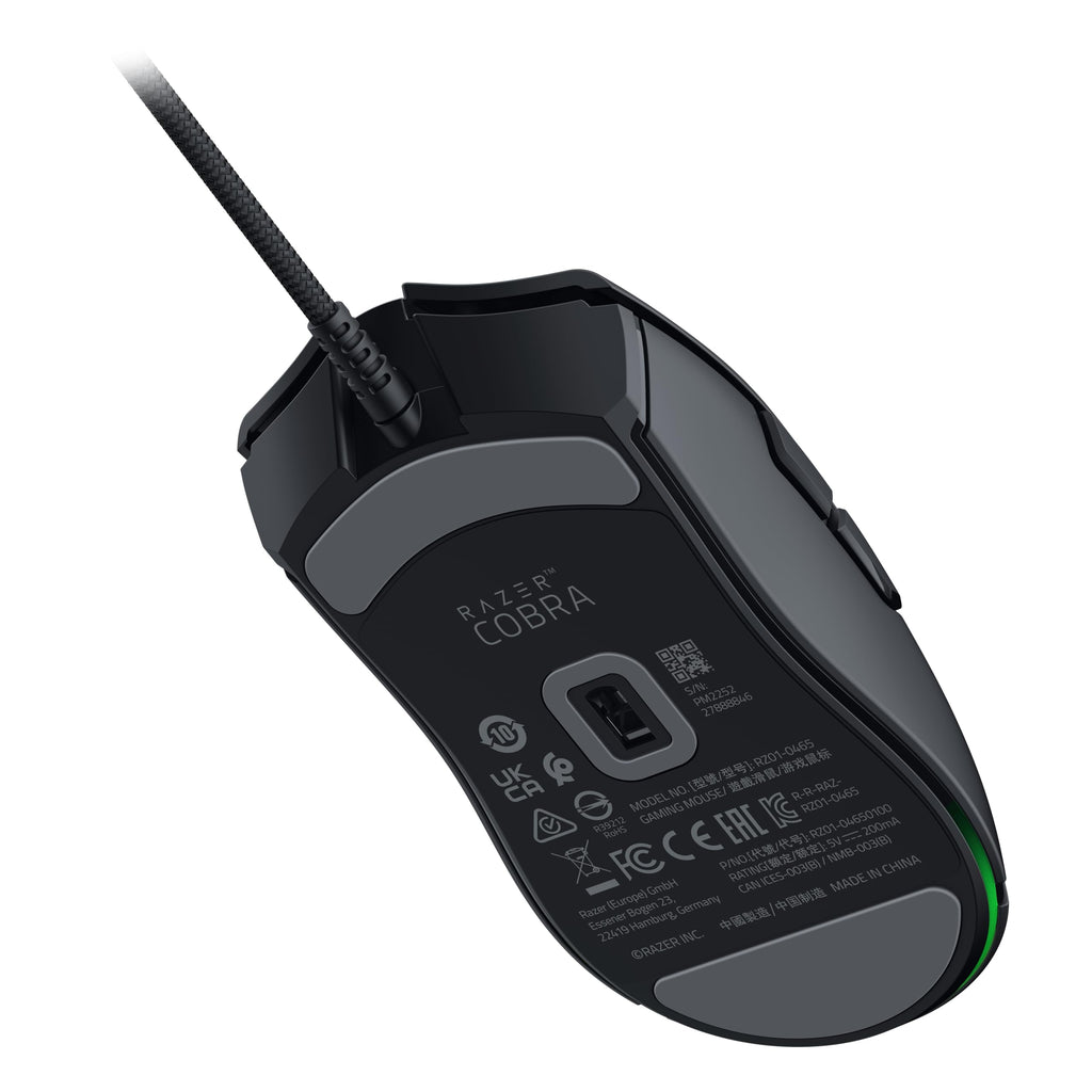 Razer Cobra Pro - kabellose Gaming-Maus mit RGB - Optischer Focus Pro Sensor mit 30K DPI (10 Anpassbare Tasten, HyperSpeed Wireless Polling 8K Hz, Bluetooth, Chroma-Beleuchtung mit 11 Zonen) Weiß