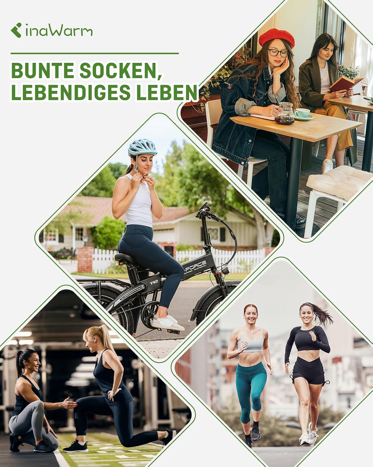 Bambus Sneaker Socken Damen, 6 Paar, Atmungsaktiv