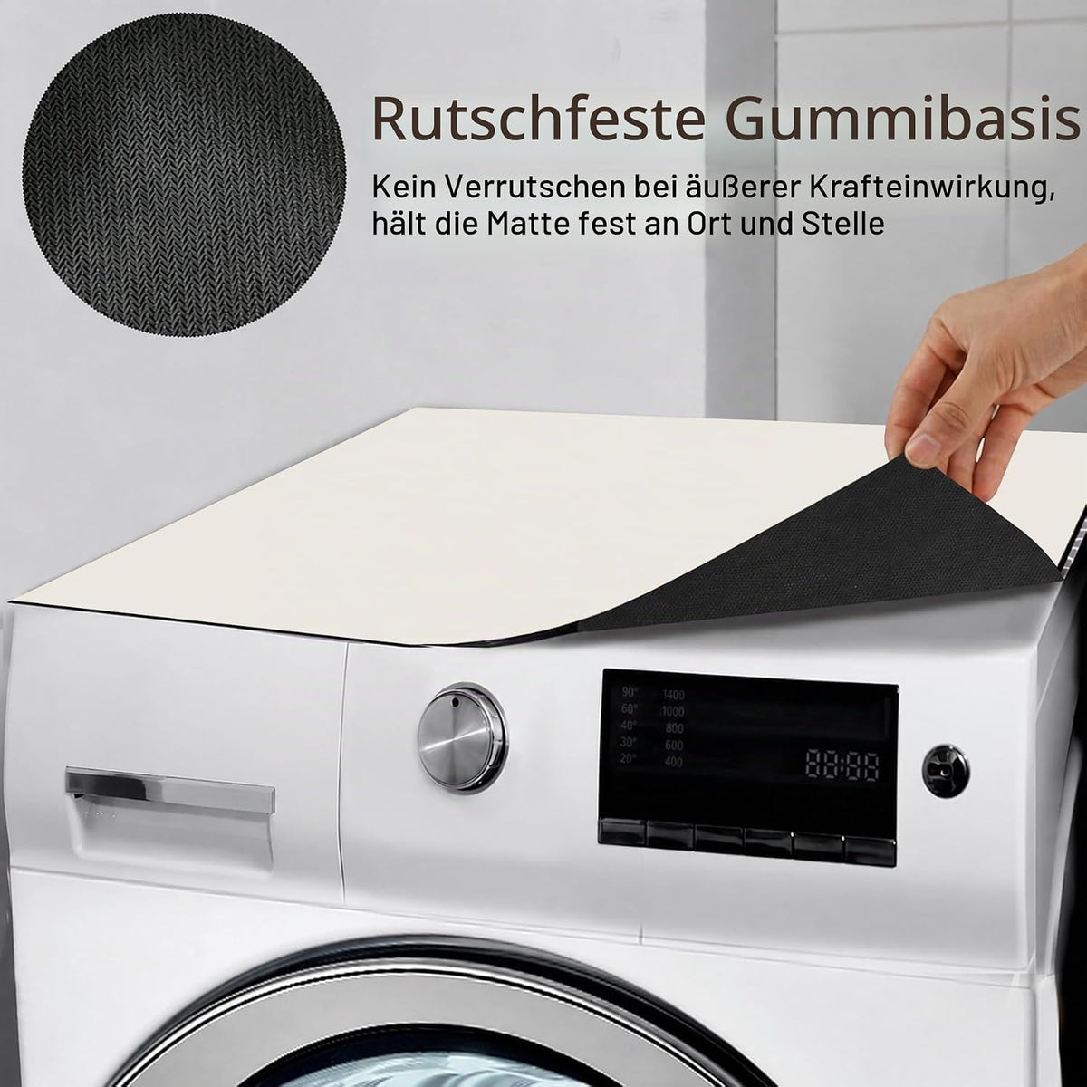 YeahBoom Waschmaschinenauflage 60x60cm,Waschmaschinenabdeckung Universal