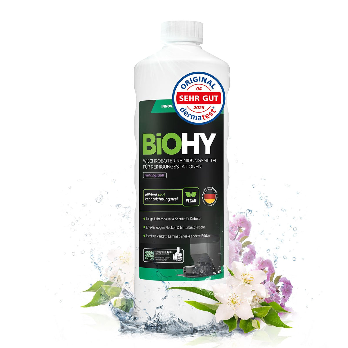 BiOHY Wischroboter Reiniger für Station mit Orangenduft (2 x 1 Liter)