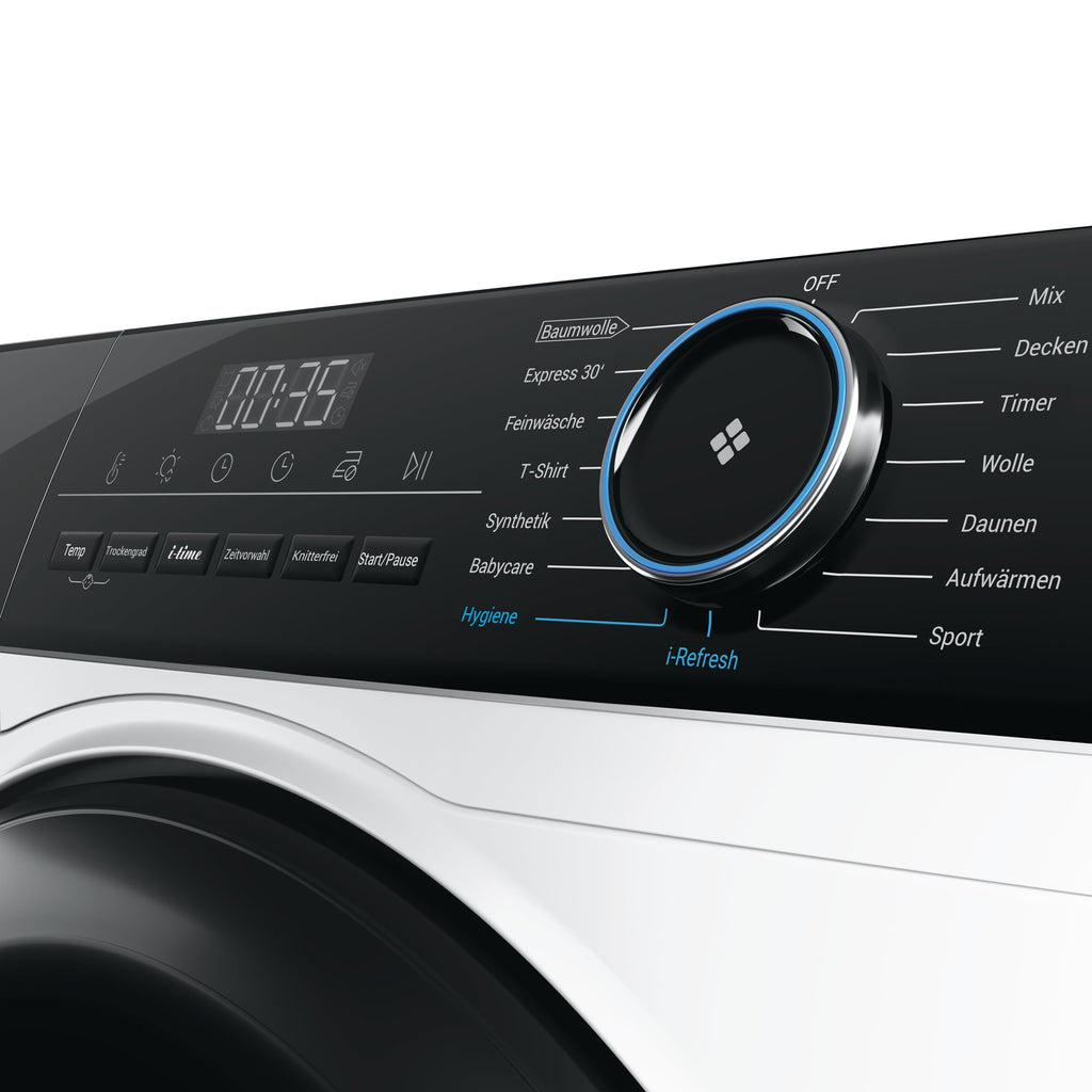 Haier Wärmepumpentrockner 9kg I G7 Serie I Klasse B I AI Power Inverter Motor, iOn Air Fresh, Pillow-Schontrommel, Automatik- & Hygiene-Programm, hOn AppI HD90-B667U1