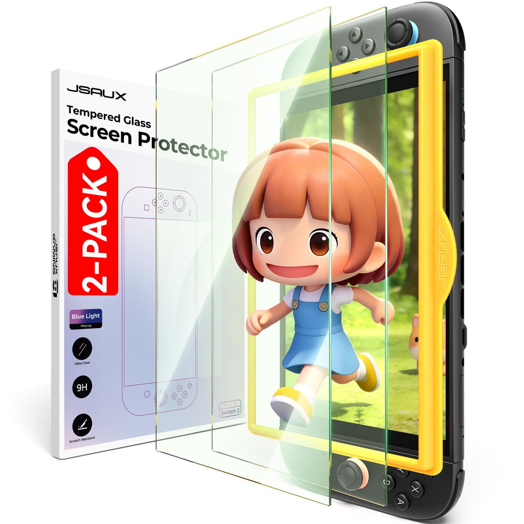 JSAUX 2er-Pack Ultra HD Displayschutz für Nintendo Switch 2