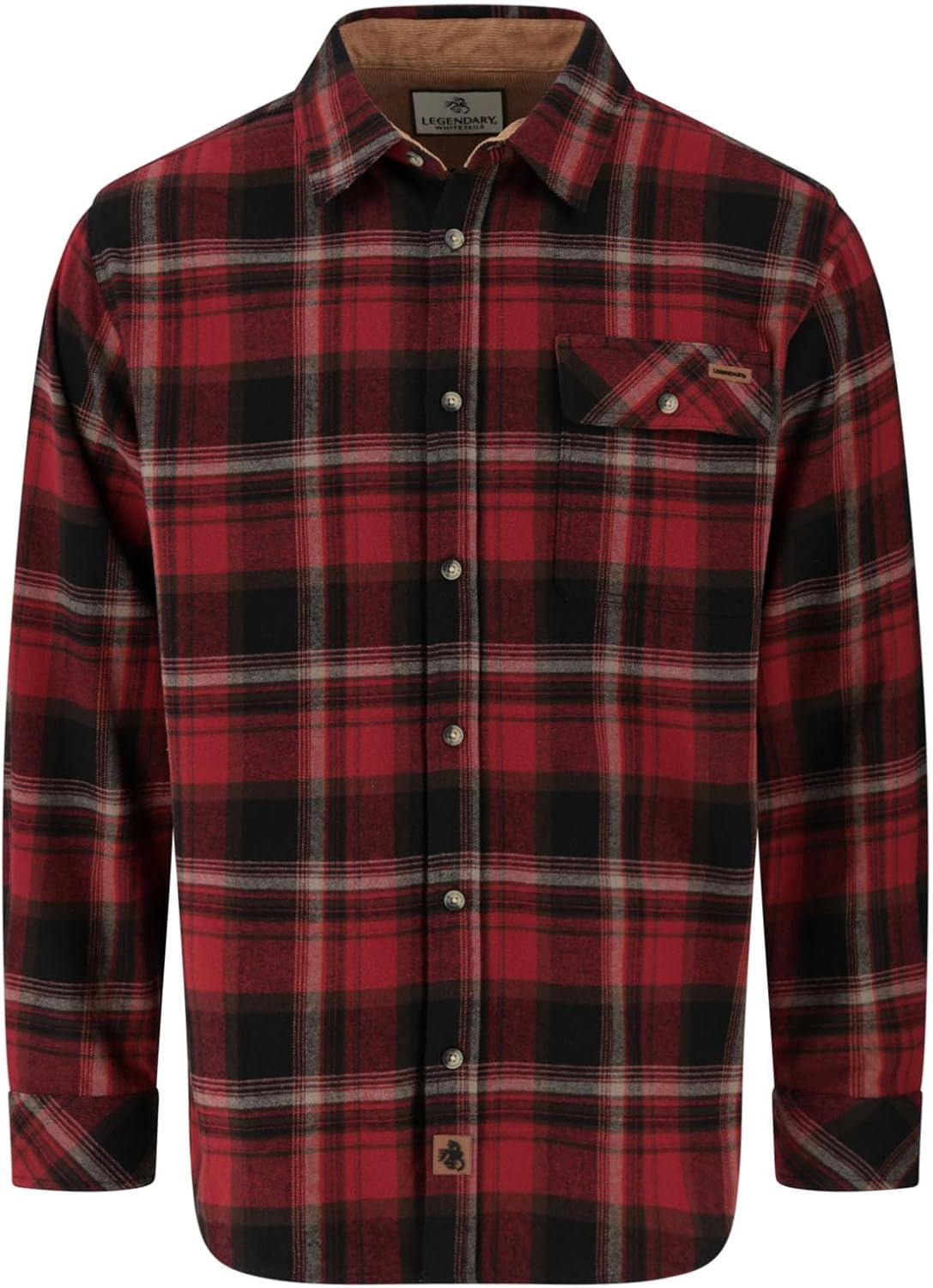 Legendary Whitetails Herren-Langarm-Flanellhemd mit Knopfleiste aus 100 % Baumwolle