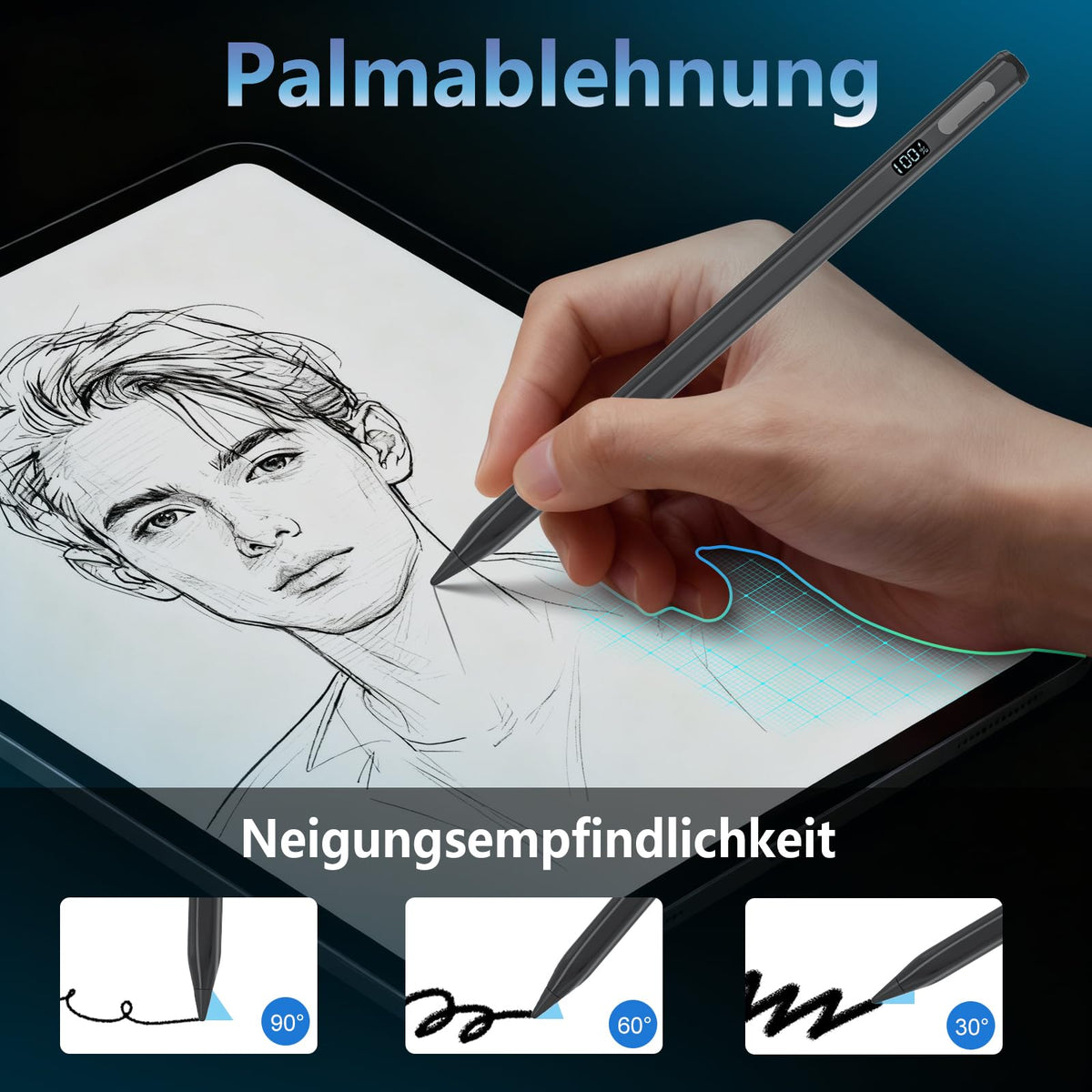MEKO Stift für Apple iPad 2018–2026, Weiß, 35 Stunden Akkulaufzeit