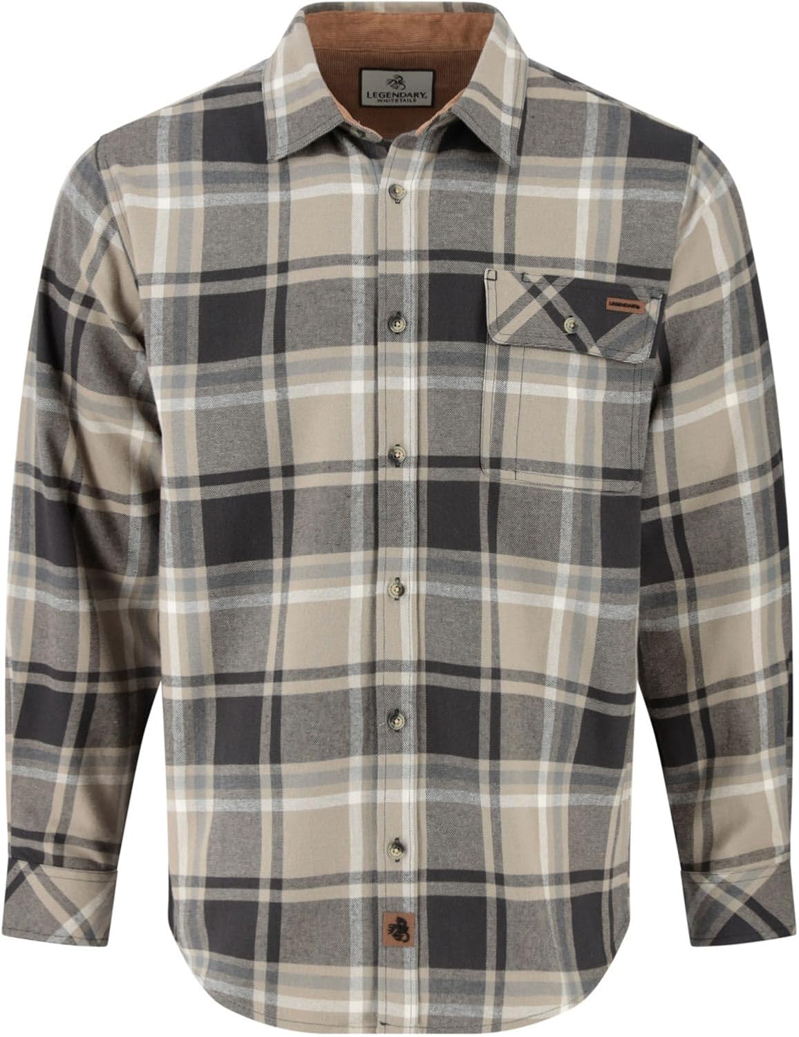 Legendary Whitetails Herren-Langarm-Flanellhemd mit Knopfleiste aus 100 % Baumwolle