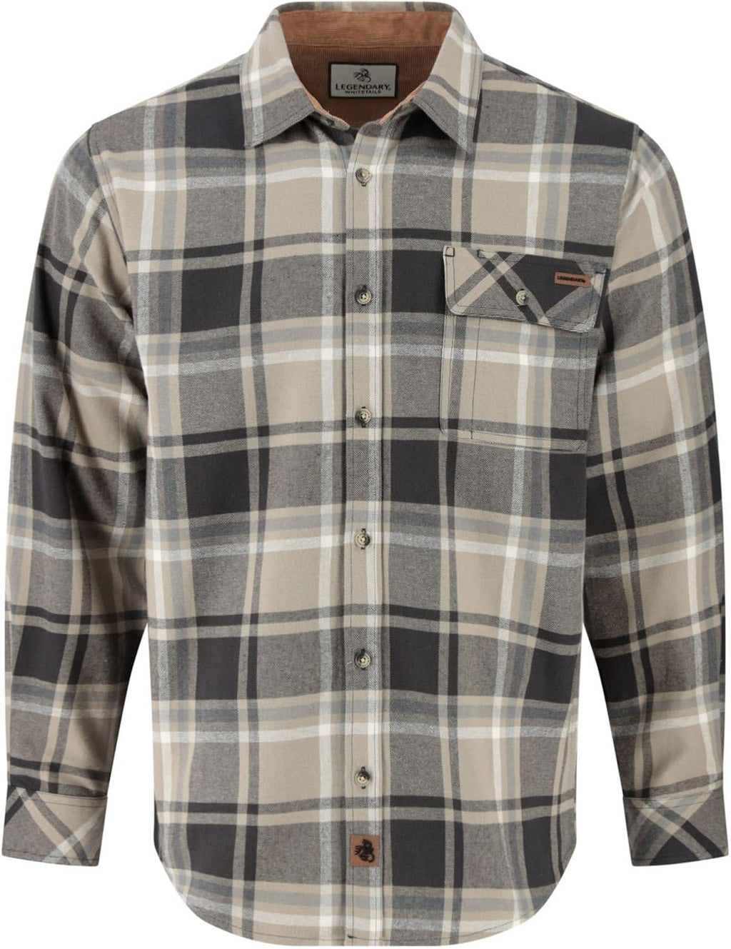 Legendary Whitetails Herren-Langarm-Flanellhemd mit Knopfleiste aus 100 % Baumwolle