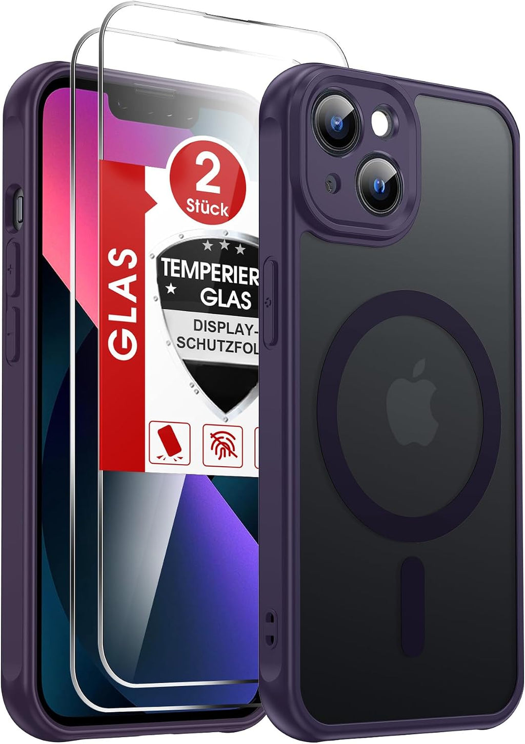 LeYi für Samsung Galaxy A06 4G Hülle für Magsafe mit 2X Panzerglas-Schwarz