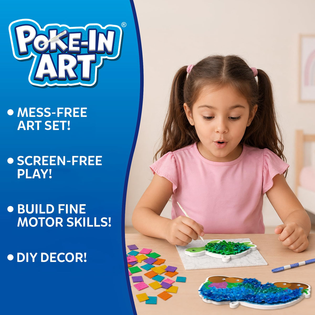 Skillmatics Poke-in Art – Disney Princesses, Wood Craft Kit, Gift for Kids