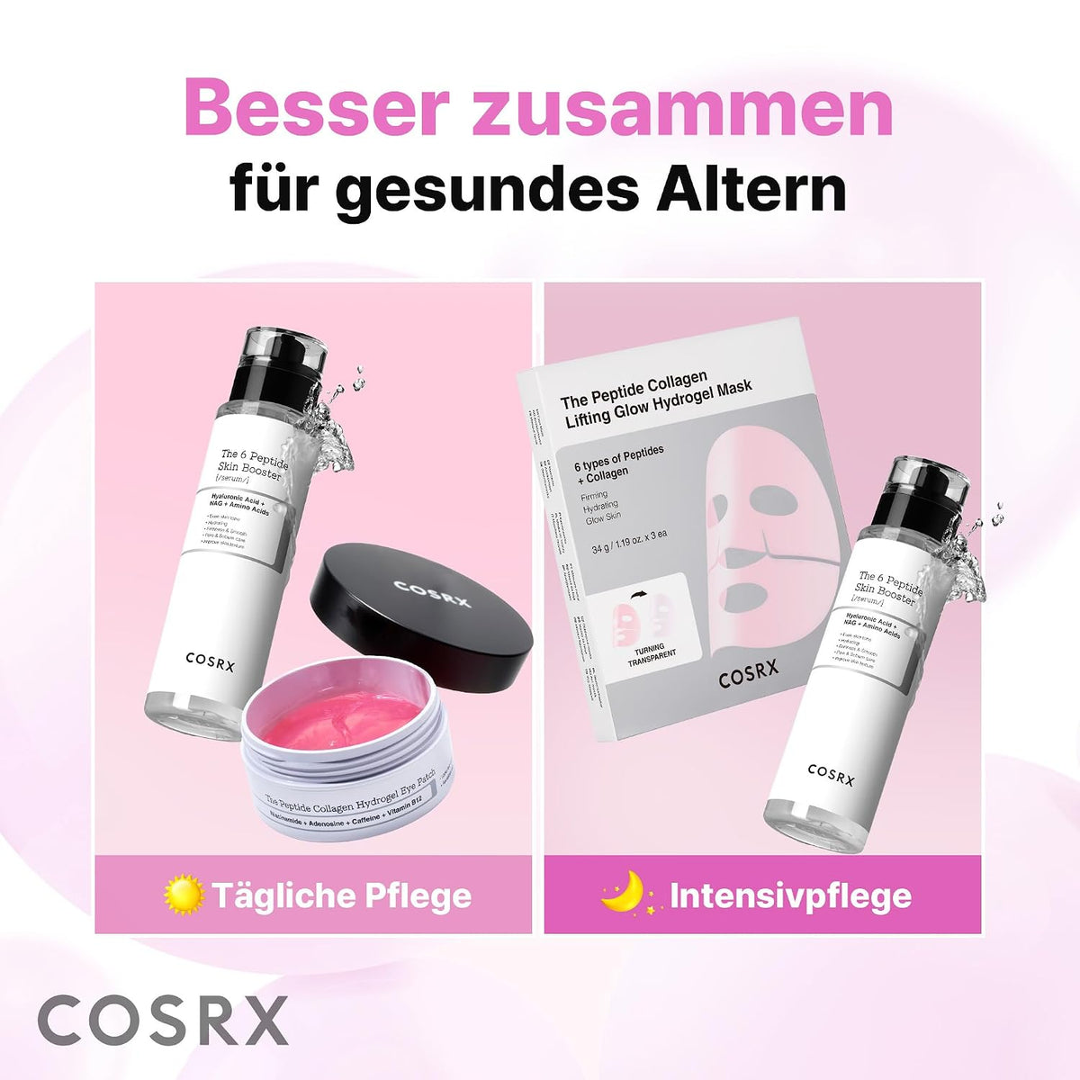COSRX 6 Peptide Collagen Serum mit Copper Peptide, Anti-Aging Toner