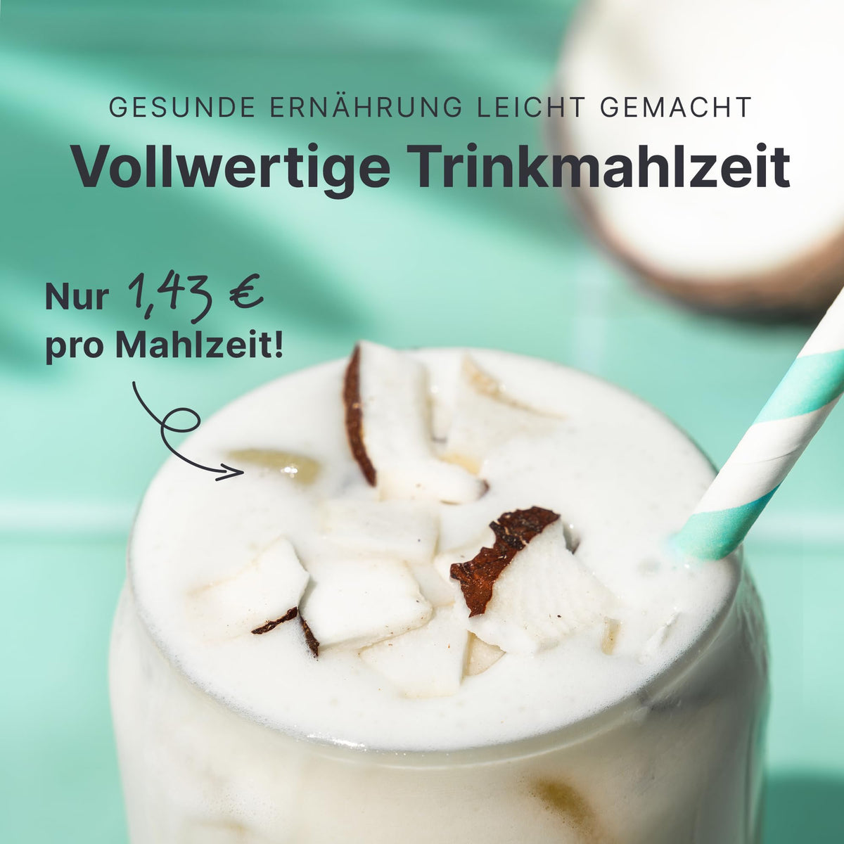 SHEKO Balance Shake Erdbeere – Mahlzeitersatz & Abnehmshake – 378 g