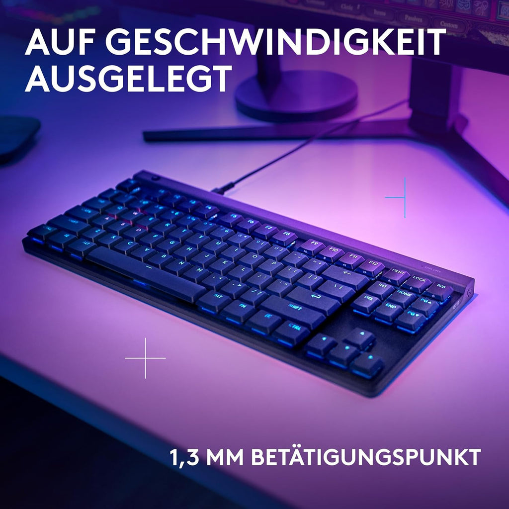 Logitech G G515 LIGHTSPEED TKL kabellose flache Gaming-Tastatur (Schwarz)