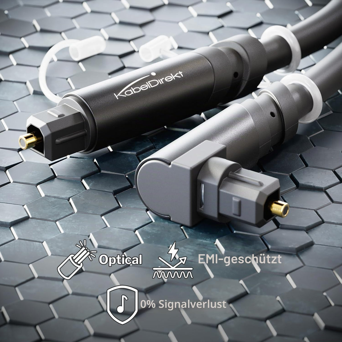 TOSLINK Kabel, Optisches Audiokabel - 10 m langes Glasfaserkabel für Soundbars (Digital S/PDIF, Stereoanlagen/Verstärker/Verstärker, Heimkino, Xbox One/PS4) - CableDirect