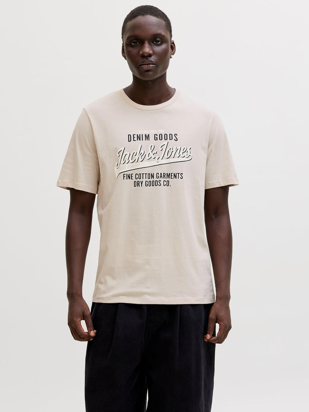 JACK & JONES Herren T-Shirt 3er Pack – Baumwolle, Rundhals, Kurzarm, mit Print – Bequeme Freizeitshirts im modernen Design