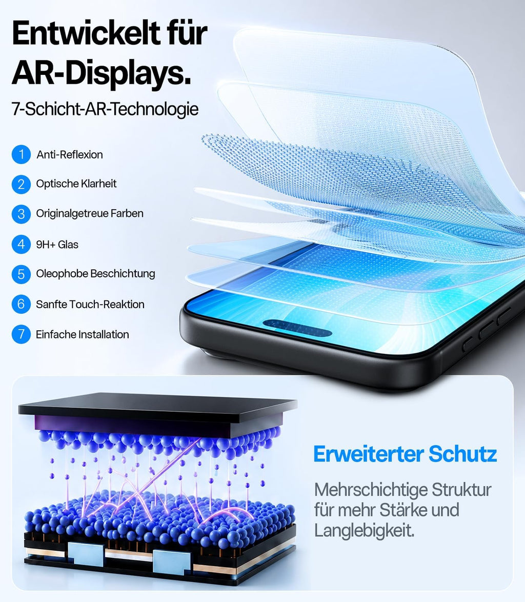 TORRAS für iPhone 18 Pro 9H+ Kratzfest Kameraschutz HD-Klares, Grau