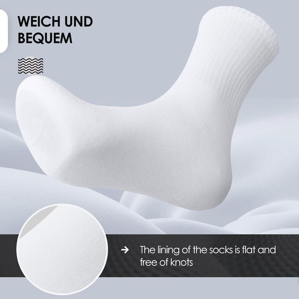 Chaussettes Homme Femme Coton Sport Tennis Course Golf (Lot de 6/12)