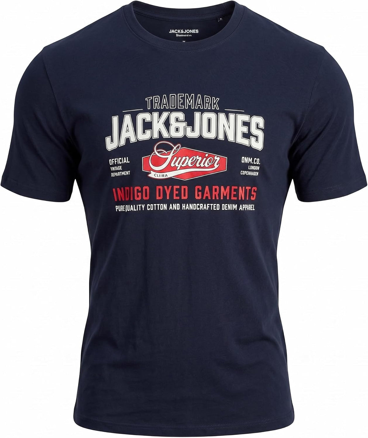 JACK & JONES Herren T-Shirt 3er Pack – Baumwolle, Rundhals, Kurzarm, mit Print – Bequeme Freizeitshirts im modernen Design