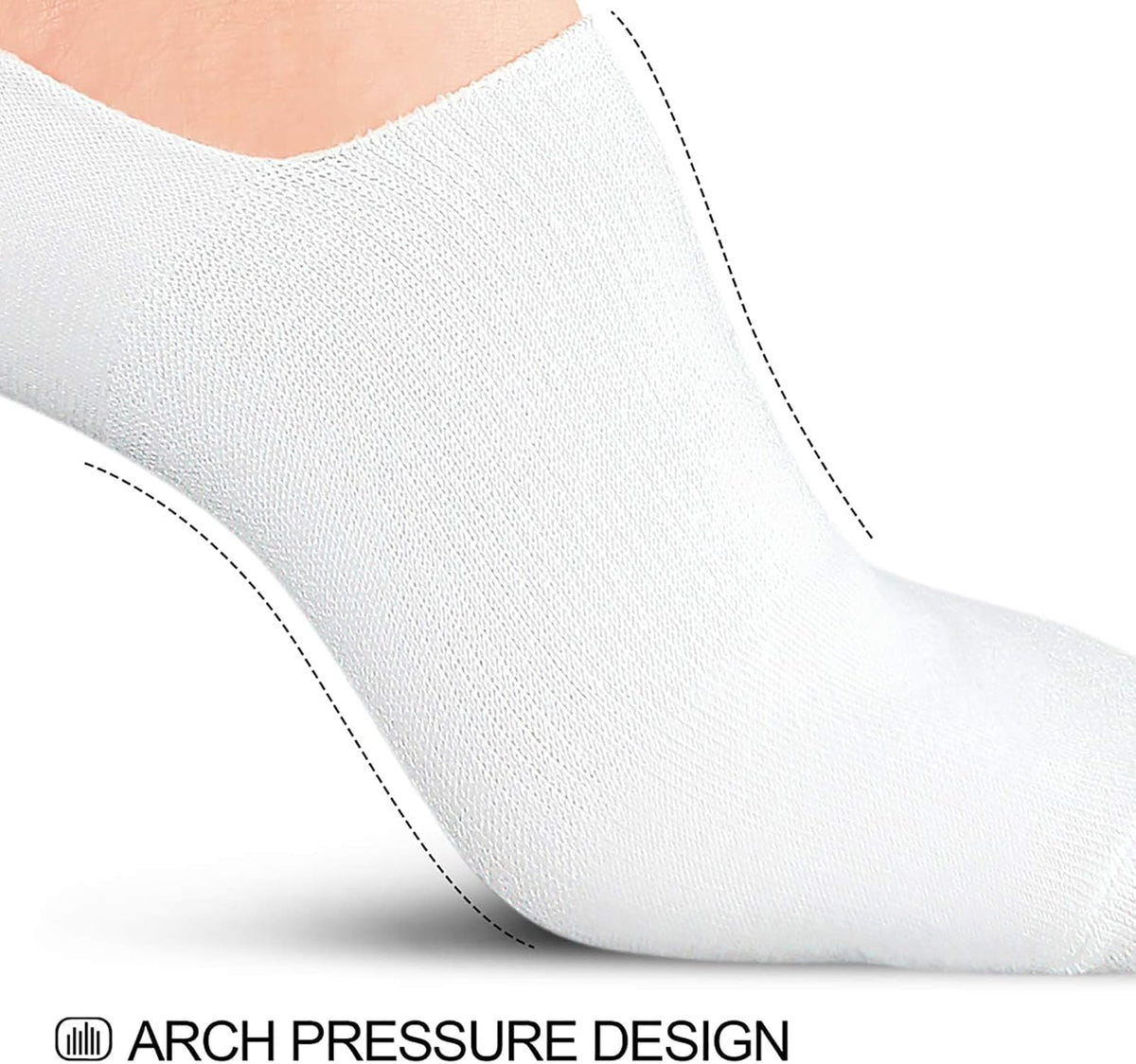 Wernies No Show Socks Women Low Cut Ankle Socks Non Slip 4/8 Pairs