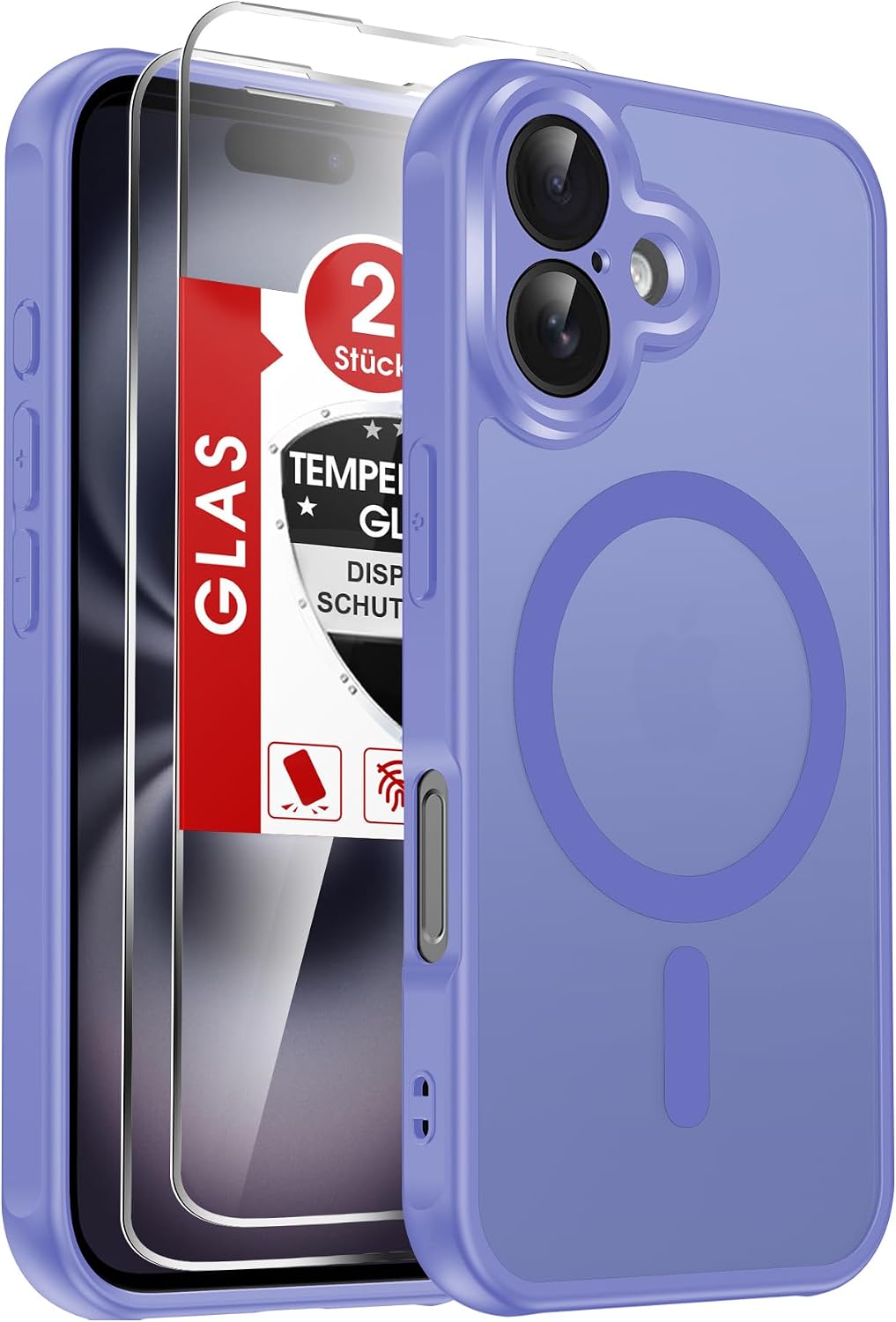 LeYi für Samsung Galaxy A06 4G Hülle für Magsafe mit 2X Panzerglas-Schwarz