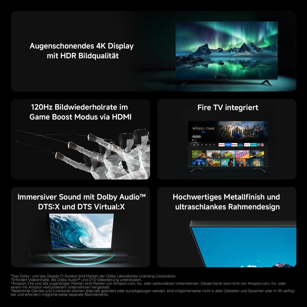 Xiaomi TV F 65 Zoll 2025, 4K UHD, Smart TV, Fire OS8, HDR10, L65MB-FAEU