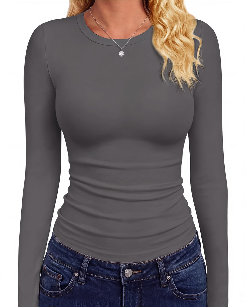 GAYHAY Langarmshirts für Damen Oberteile figurbetont Herbstmode 2026