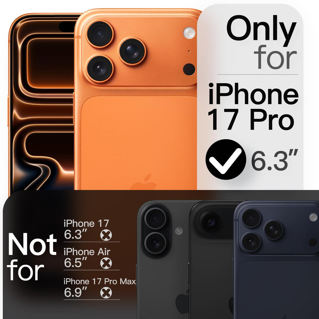 JETech Magnetische Dünne Hülle für iPhone 18 Pro, Schwarz