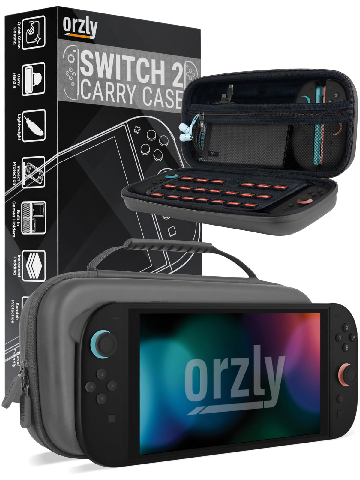 Orzly Tragetasche kompatibel mit Nintendo Switch Lite (2019) – Aufbewahrungstasche - Hartschalen Case/Hülle/Schutzhülle für die Verwendung mit der Nintendo Switch Lite Konsole & Accesoires - ROSA