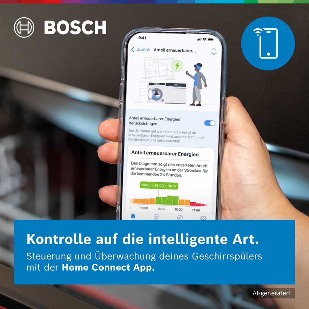 Bosch SMU4EVS08E, Serie 4, Smarter Unterbau-Geschirrspüler 60 cm, Besteckschublade, Spülmaschine mit Programmassistent, besonders Leise, höhenverstellbarer Oberkorb, Automatische Türöffnung, Edelstahl