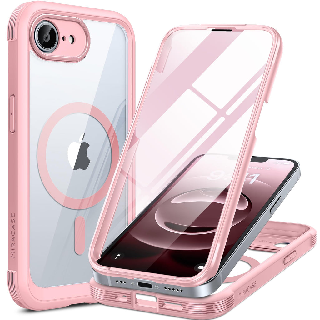 Miracase für iPhone 17 Hülle 6,3 Zoll,360 Grad Komplettschutz,Schwarz