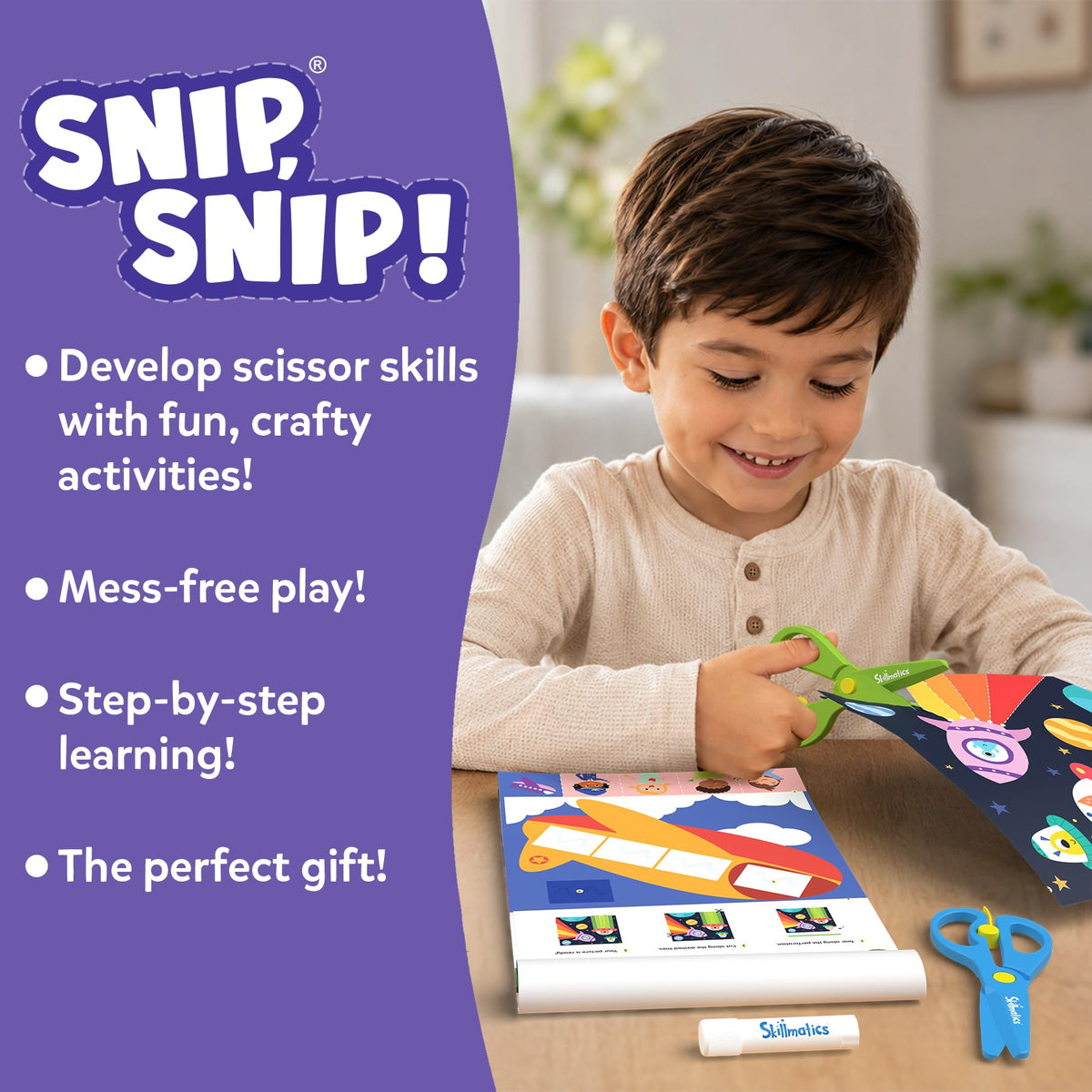 Skillmatics Snip Snip Halloween Craft, Scissor Skills, Felt Kits for Kids