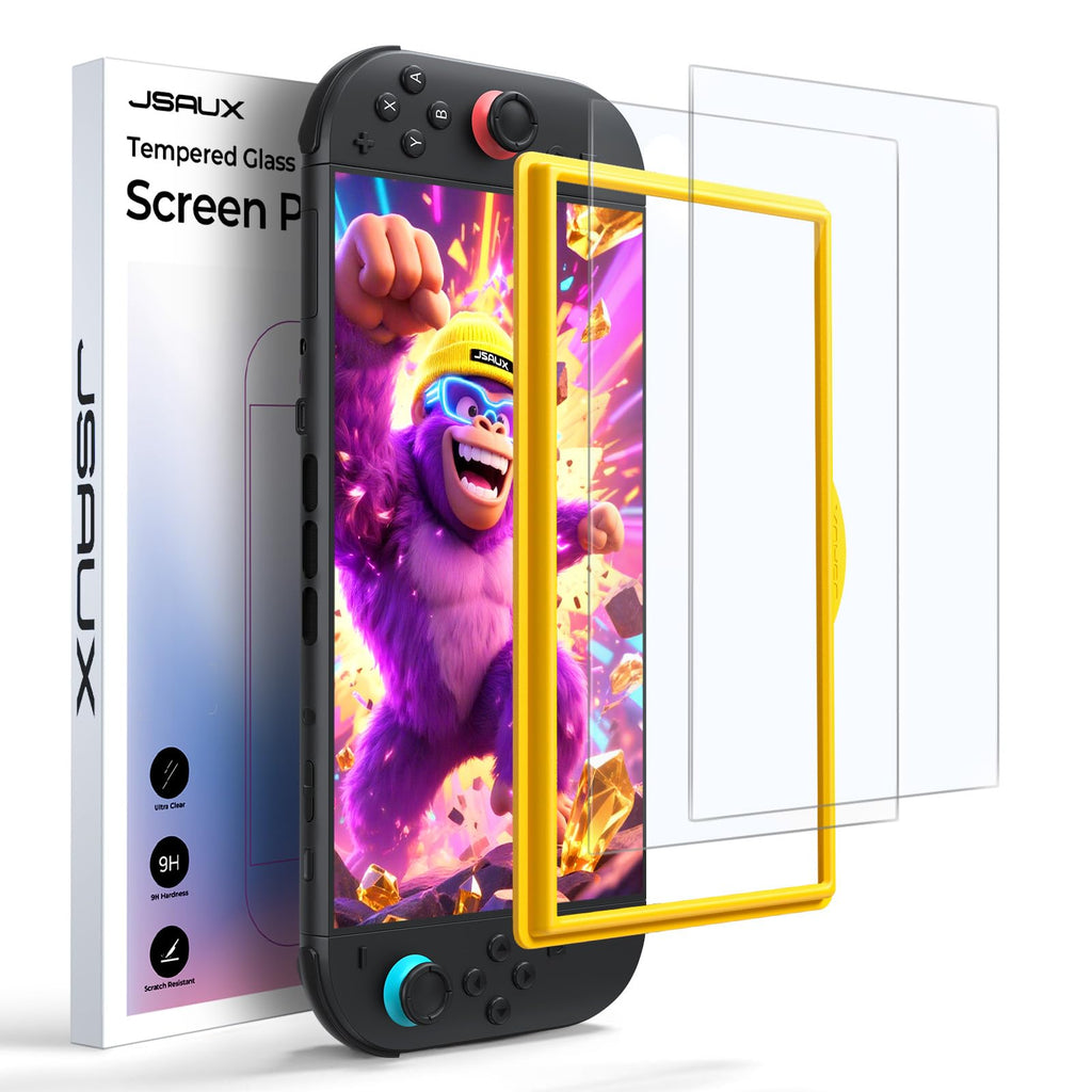 JSAUX 2er-Pack Ultra HD Displayschutz für Nintendo Switch 2