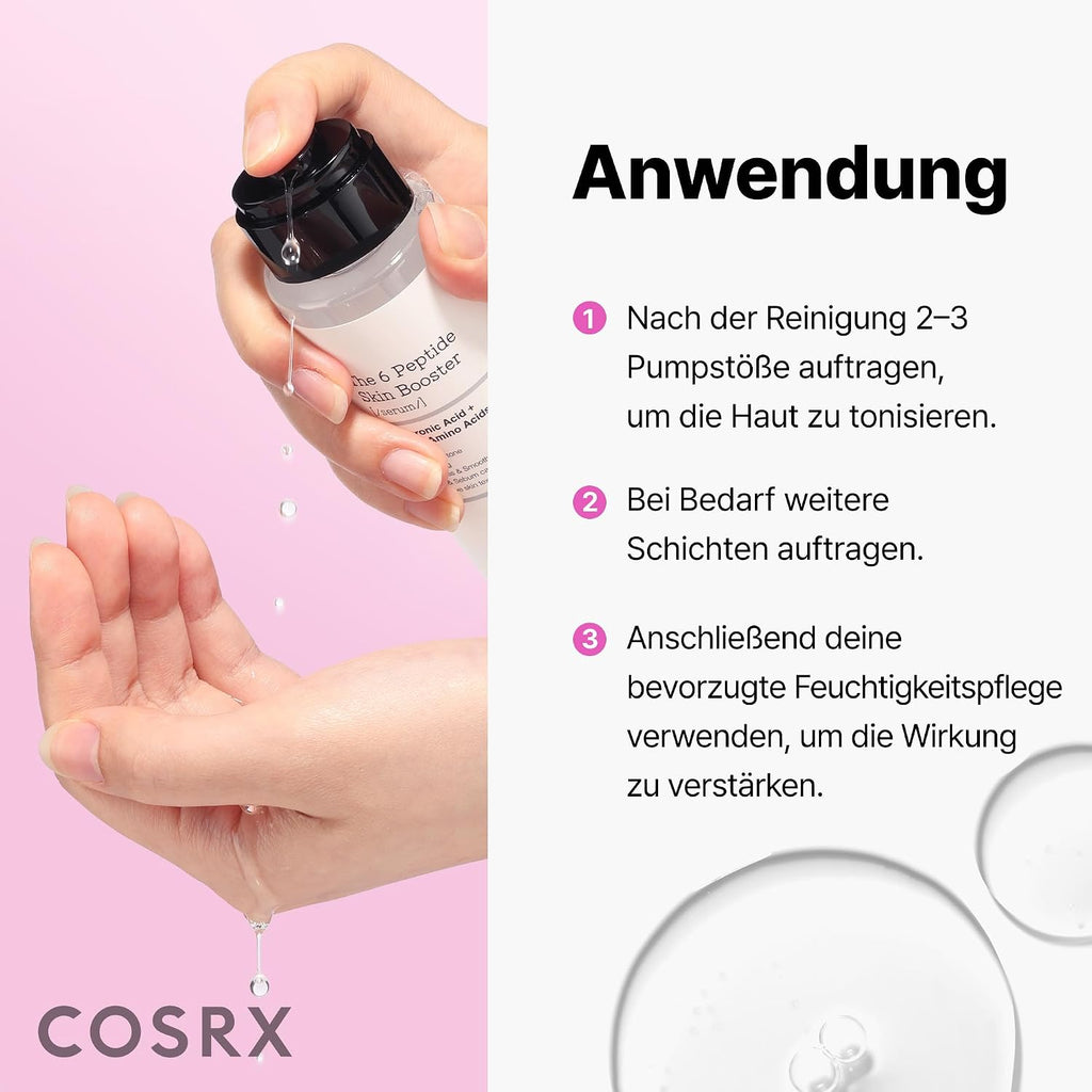 COSRX 6 Peptide Collagen Serum mit Copper Peptide, Anti-Aging Toner