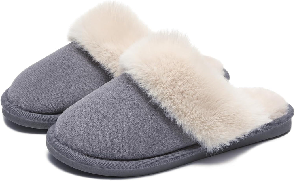 Misolin Damen Herren Hausschuhe Winter Warme Pantoffeln mit Memory-Schaum