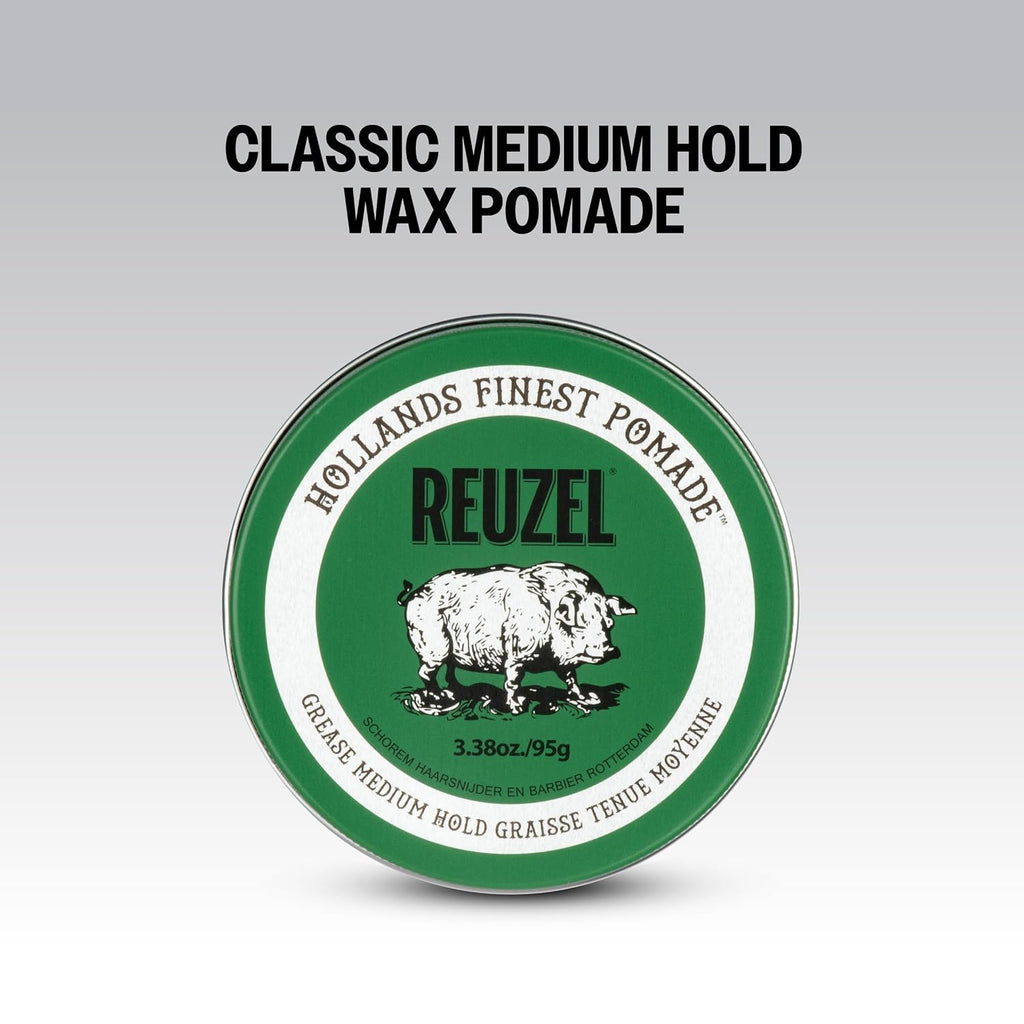 Reuzel Faserpomade, geringer Glanz, fester Halt, texturiertes, volleres Aussehen, im Laufe des Tages leicht neu frisierbar, 3,38 oz/95 g