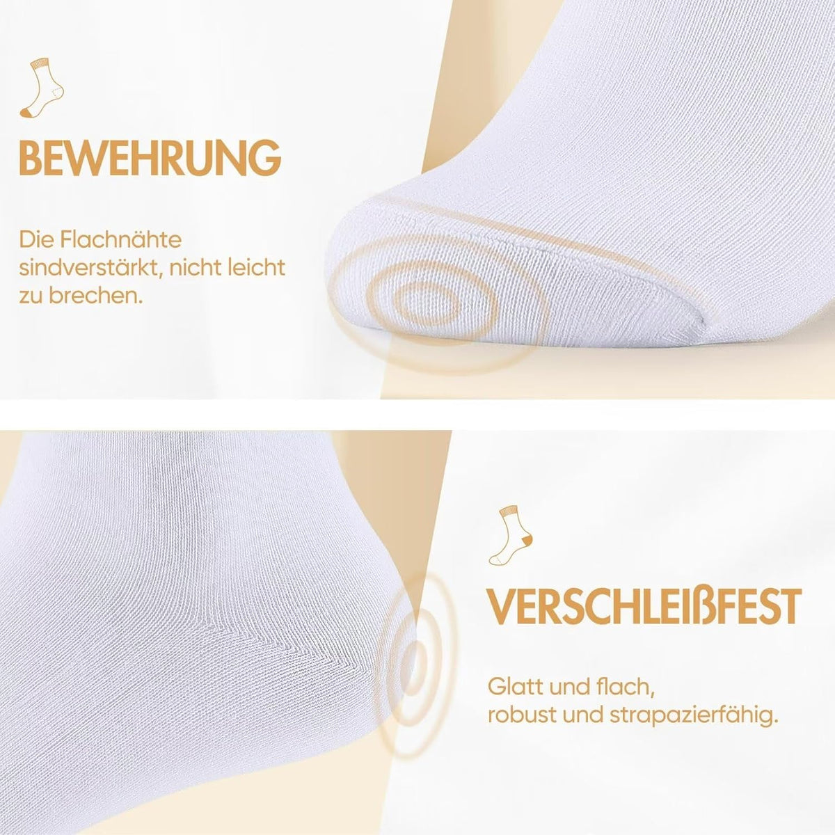 NUOZA 12 Paar Socken Herren Damen Baumwolle Business Atmungsaktive Socks