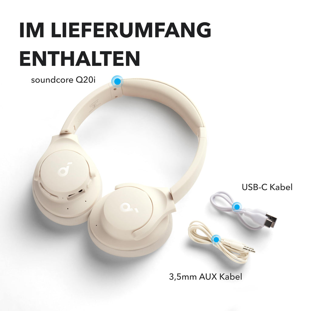 Soundcore by Anker Q20i kabelloser Bluetooth Over-Ear-Kopfhörer