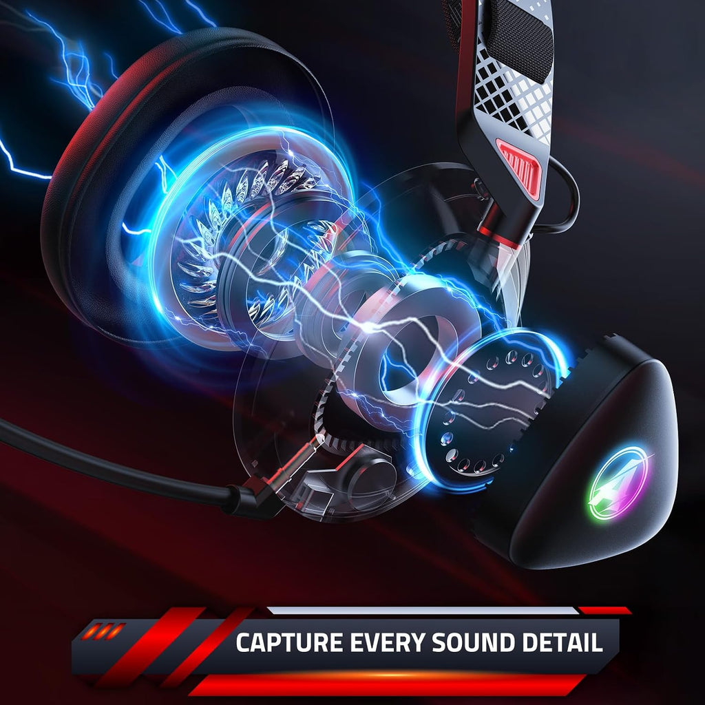 Gaming Headset Wireless für PS5 PS4 PC MAC Handy, 2.4Ghz(USB & Typ-C)+ BT