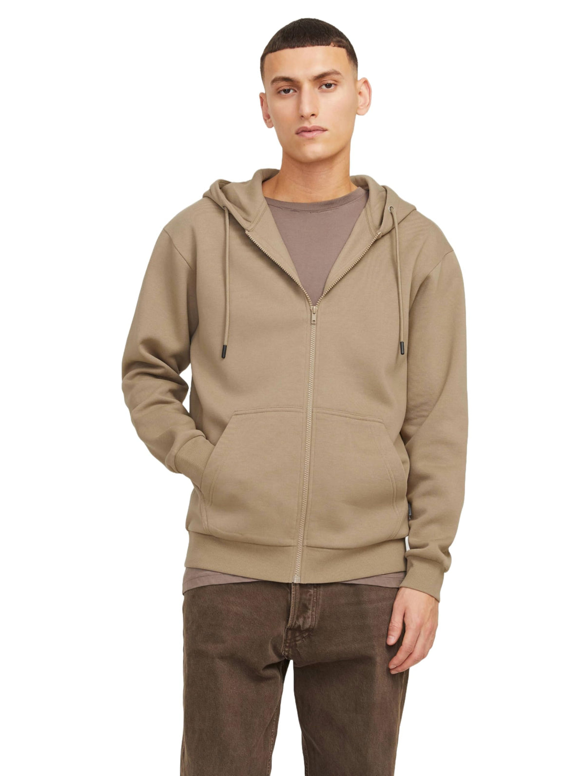 JACK & JONES Herren Jjebradley Sweat Zip Hood Noos Sweatshirtjacke (1er Pack)