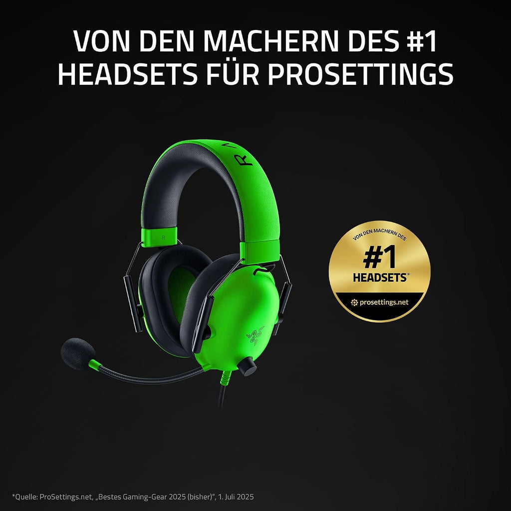Razer BlackShark V2 X - Multi-Plattform kabelgebundenes Esports-Headset (Triforce 50mm Treiber, Erweiterte Passive Geräuschunterdrückung, 7.1 Surround Sound, Hyperclear Cardioid Mic) Grün