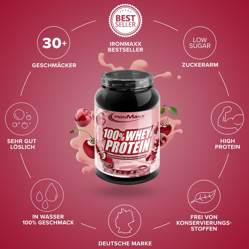 IronMaxx 100% Whey Protein Pulver - French Vanilla 500g Beutel | zuckerreduziertes, wasserlösliches Eiweißpulver aus Molkenprotein | viele verschiedene Geschmacksrichtungen