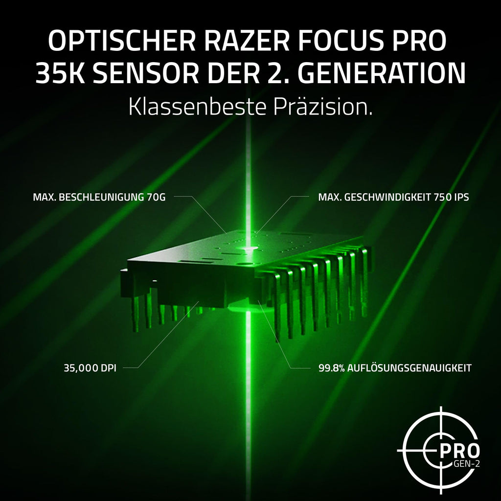 Razer Viper V3 HyperSpeed - Kabellose Esports Gaming-Maus - Focus Pro 30K DPI Sensor - bis zu 280 Std. Akku, Mechanische Maus-Switches 2th Generation - kabellose Abtastrate 4000Hz- PC/Mac | Schwarz