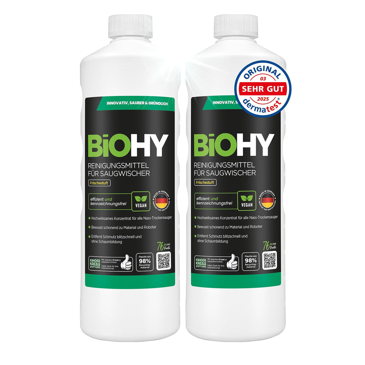 BiOHY Wischroboter Reiniger für Station mit Orangenduft (2 x 1 Liter)