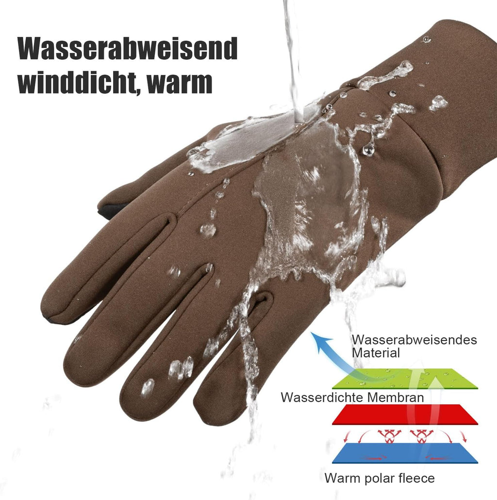 FanVince Handschuhe Herren Damen Winterhandschuhe Thermo Touchscreen Warme Fahrradhandschuhe Geschenke